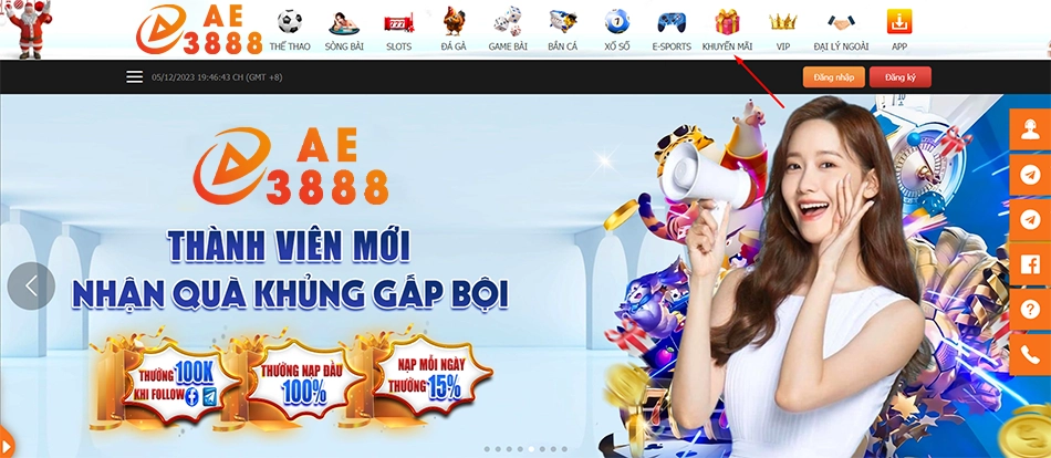 hướng dẫn cách tham gia nhận các khuyến mãi AE3888