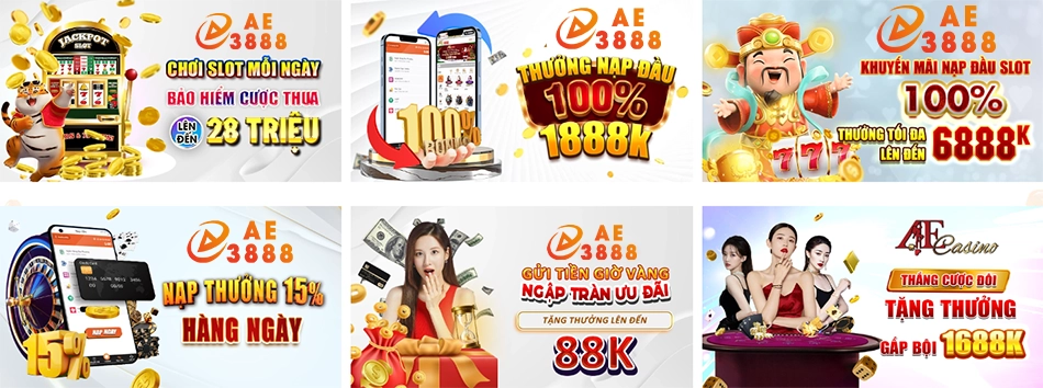 đa dạng top khuyến mãi hấp dẫn tại AE3888 mà bạn nên biết