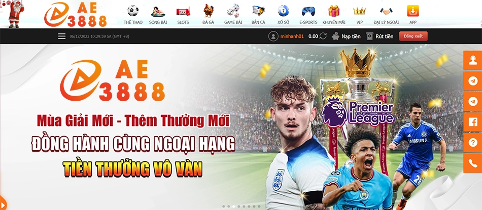 những Ưu điểm khi tham gia cá cược thể thao AE3888